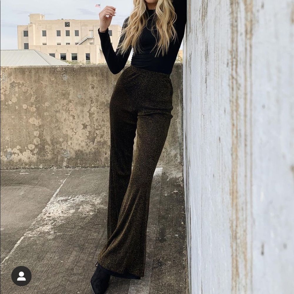 Gold/black pants from revolve - Lovers and Friends.